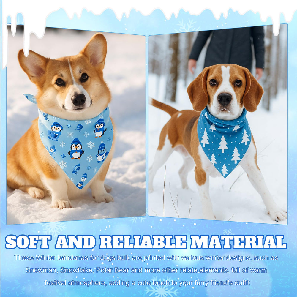 Bandanas de invierno Preboun con diseños variados para mascotas