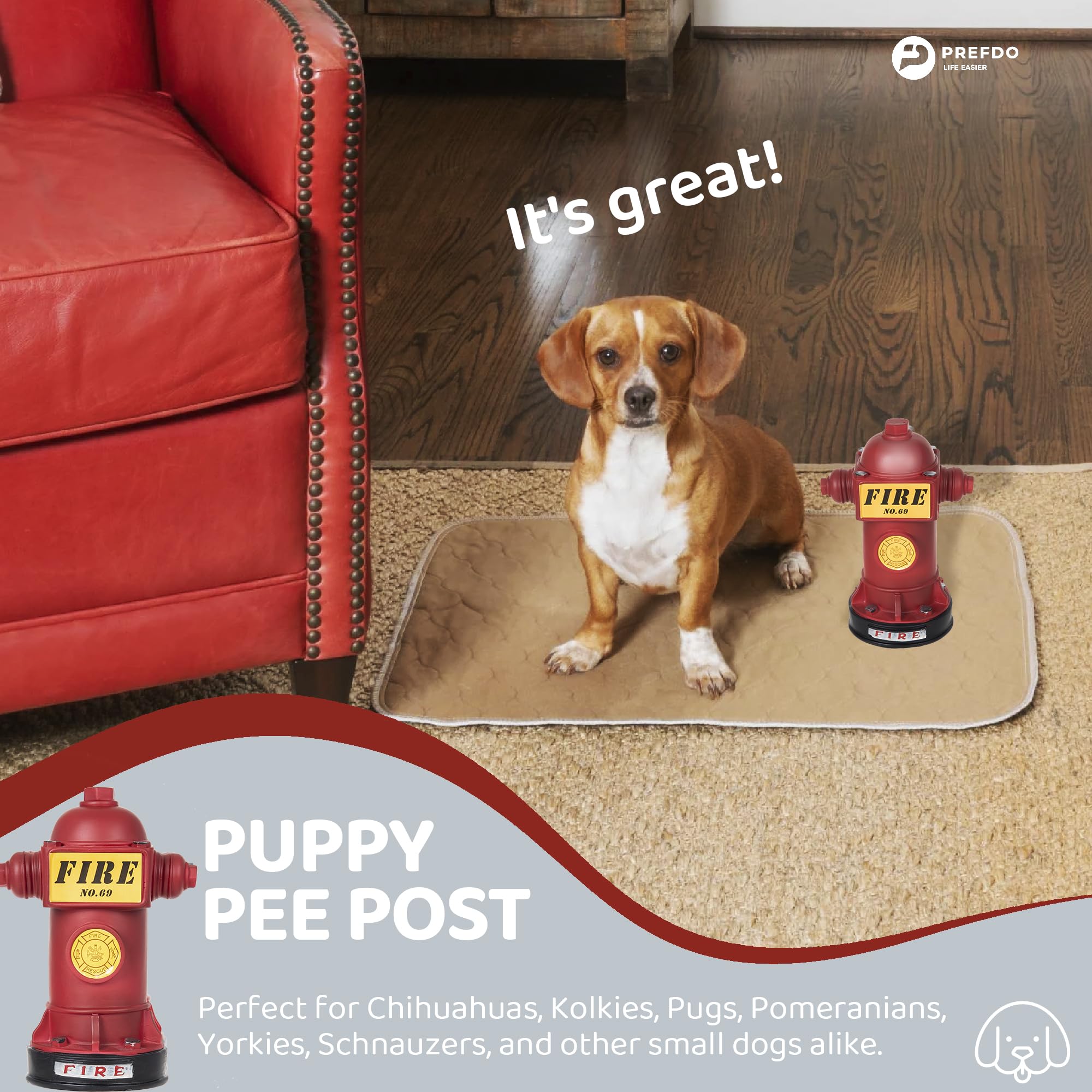 Prefdo hidrante para perros, estilo retro que realza la decoración del hogar.
