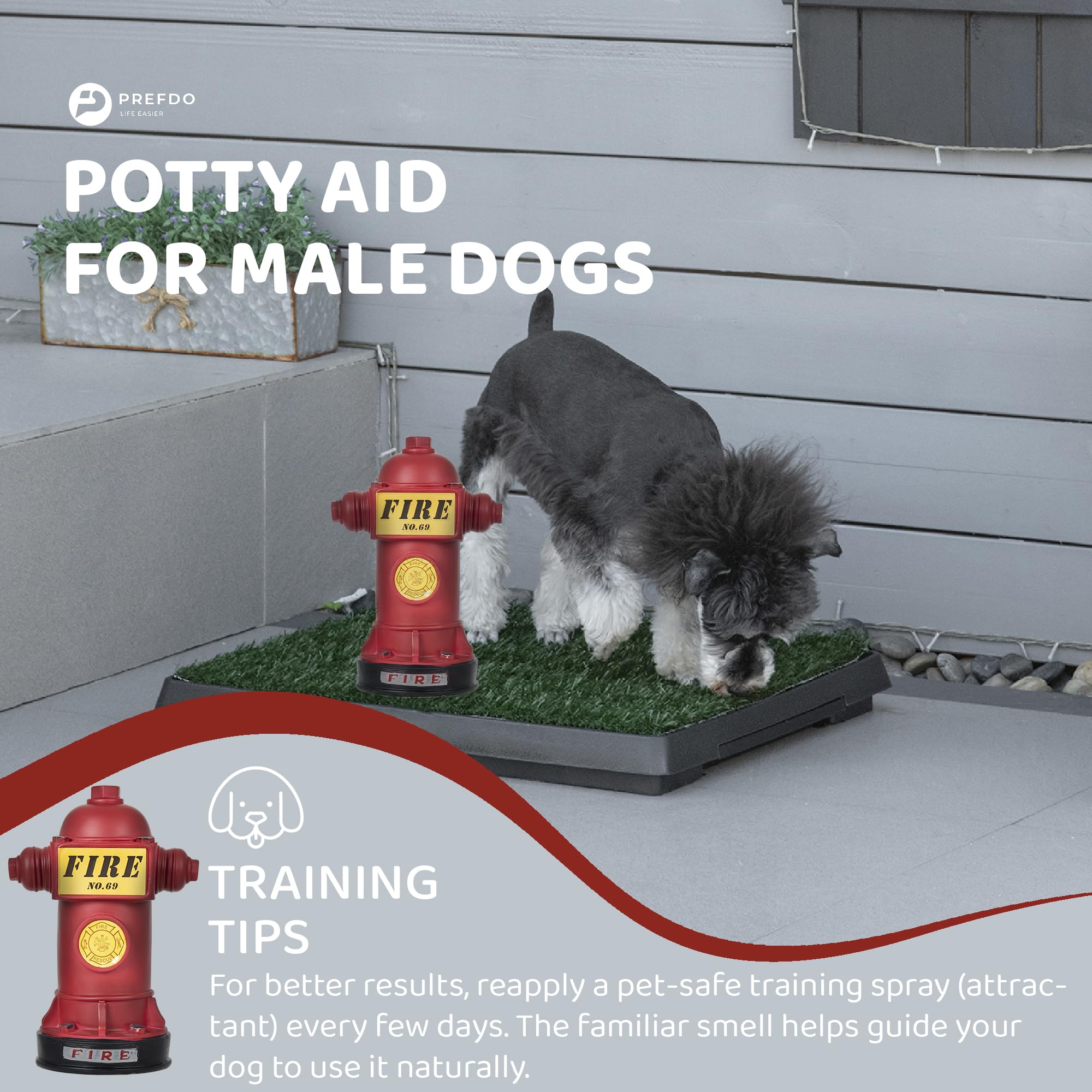 Prefdo hidrante para perros, tamaño mini, ideal para razas pequeñas y apartamentos.