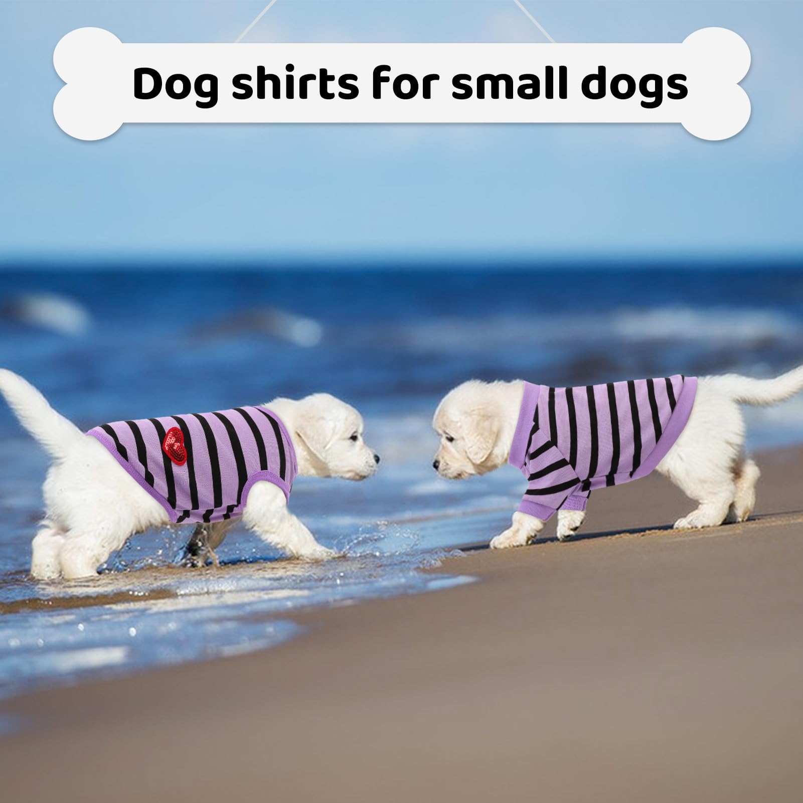 Tallas XS a XL en la camiseta para perro Preferhouse, ajuste variado.