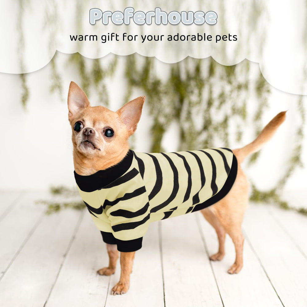 Uso diario: camiseta raya beige para paseo de perro de Preferhouse