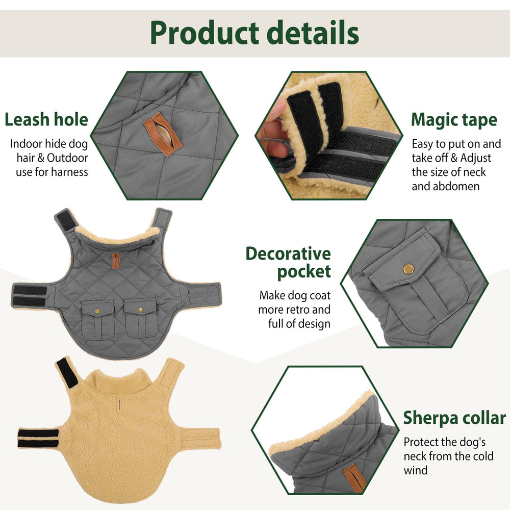 Preferhouse capa con sistema de enganche cerca del cuello para paseos fáciles.