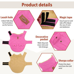 Preferhouse capa perro rosa XL interior felpa cálida