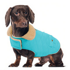 Chamarra de invierno Preferhouse para perro mediano en azul, cálida y cómoda para paseos.