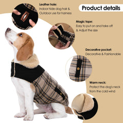 Preferhouse chaqueta para perros, vista posterior, ayuda a conservar el calor durante salidas.
