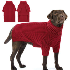 Preferhouse suéter perro grande, cuello alto, cálido para paseos fríos.