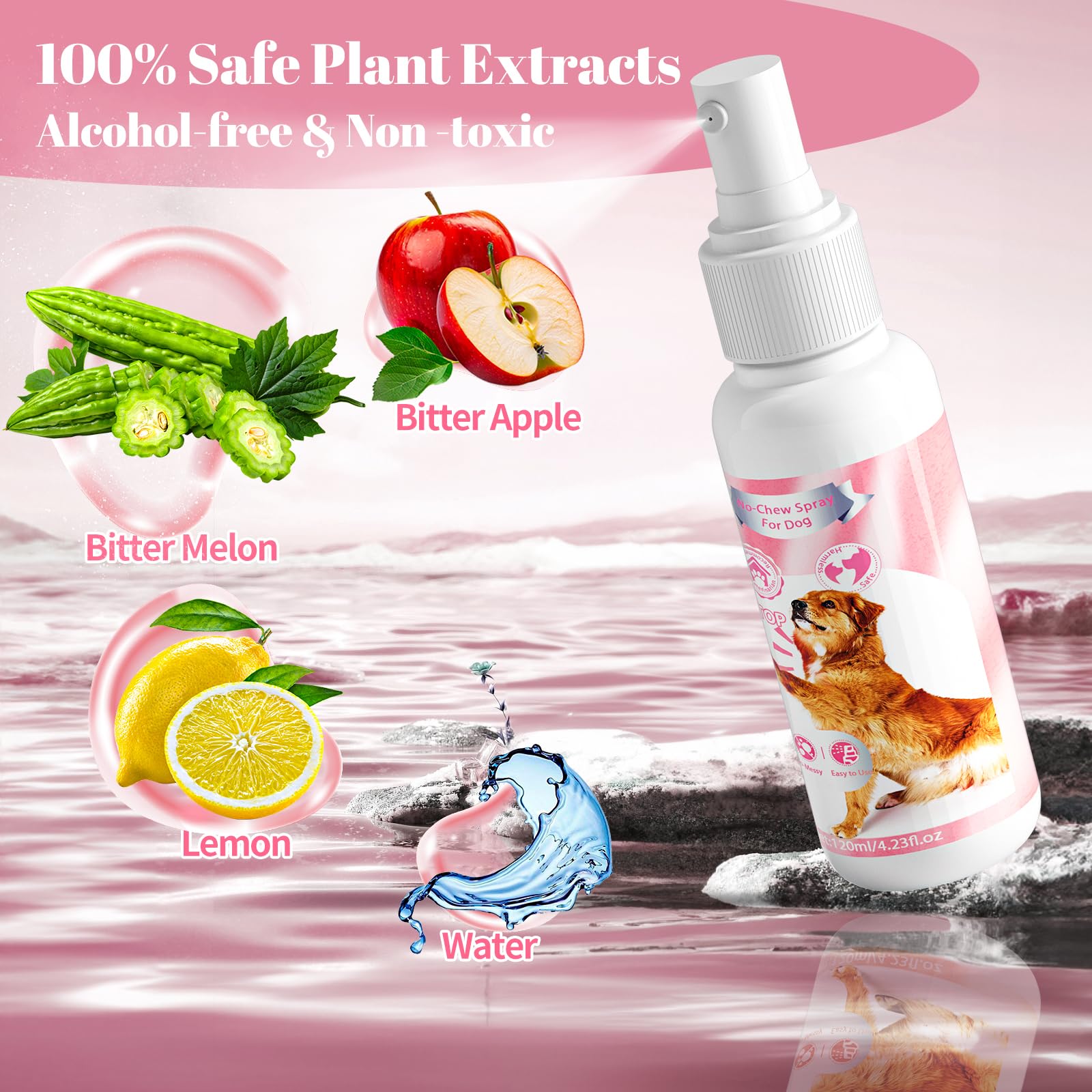 Premier Pet Bitter Apple Spray demuestra aplicación fácil y efecto duradero