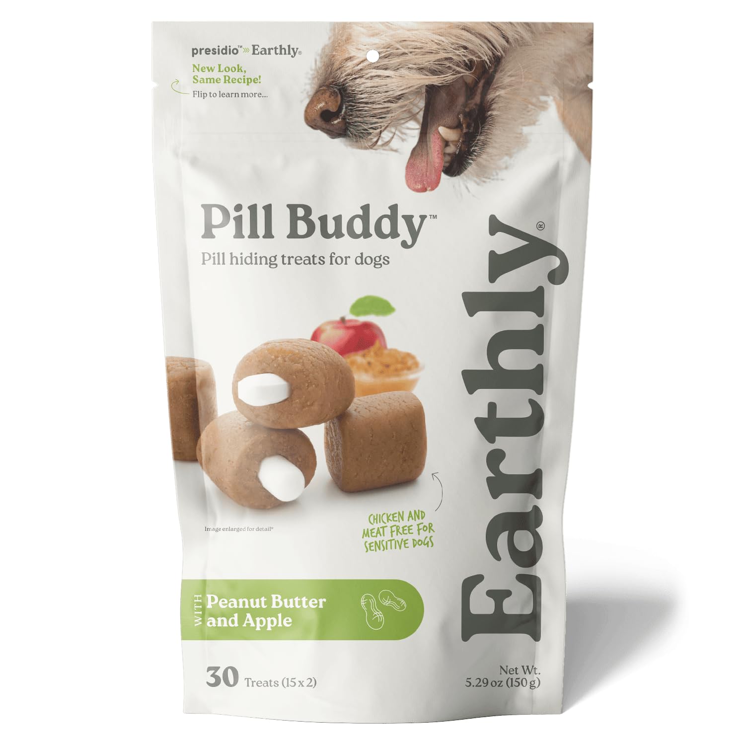 Presidio Pill Buddy Naturals muestra textura suave para ocultar píldoras fácilmente.