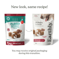 Receta sin pollo de Earthly Pill Buddy para perros con alergias.