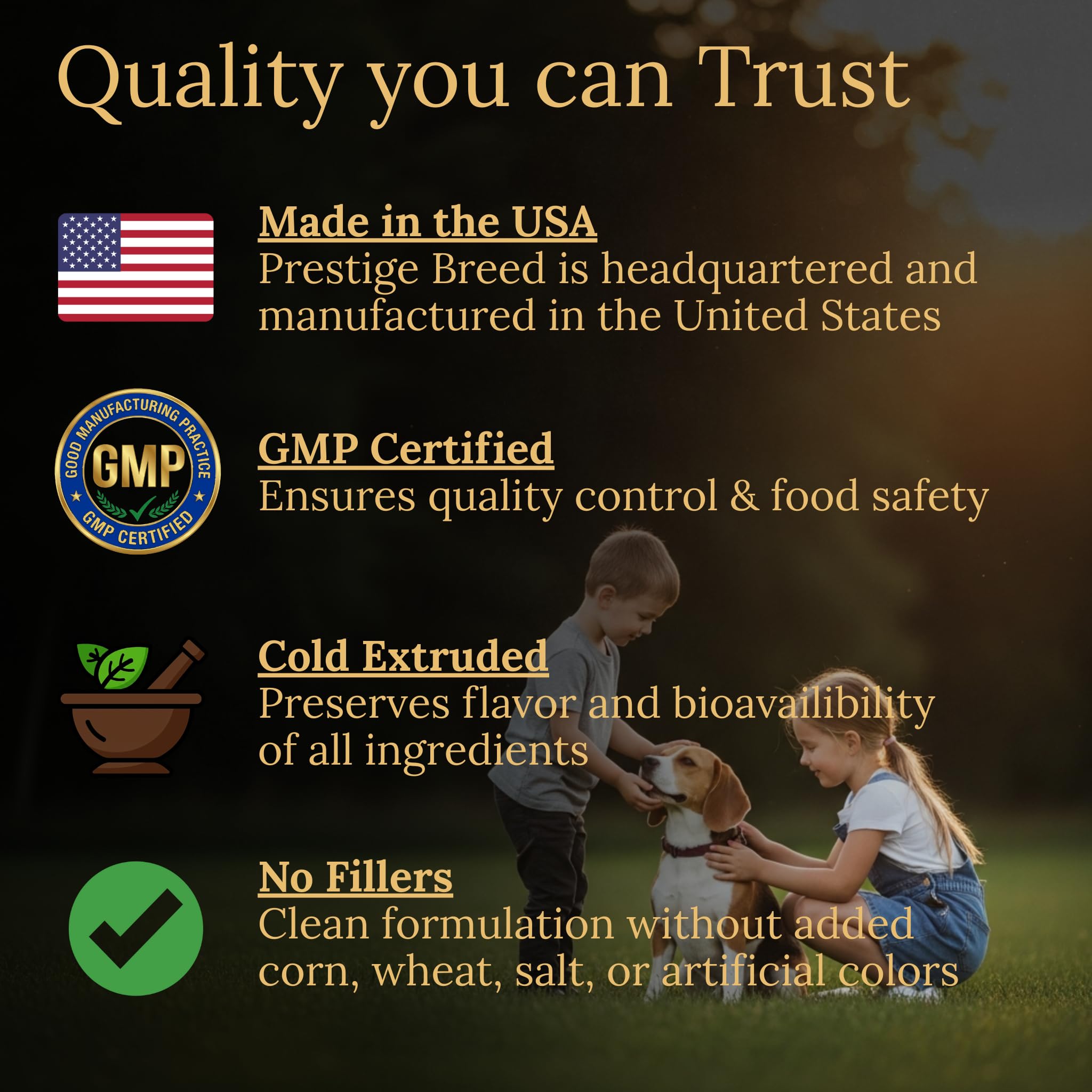 Prestige Breed Beagle Multivitamins: ingredientes clave para apoyar articulaciones y movilidad.