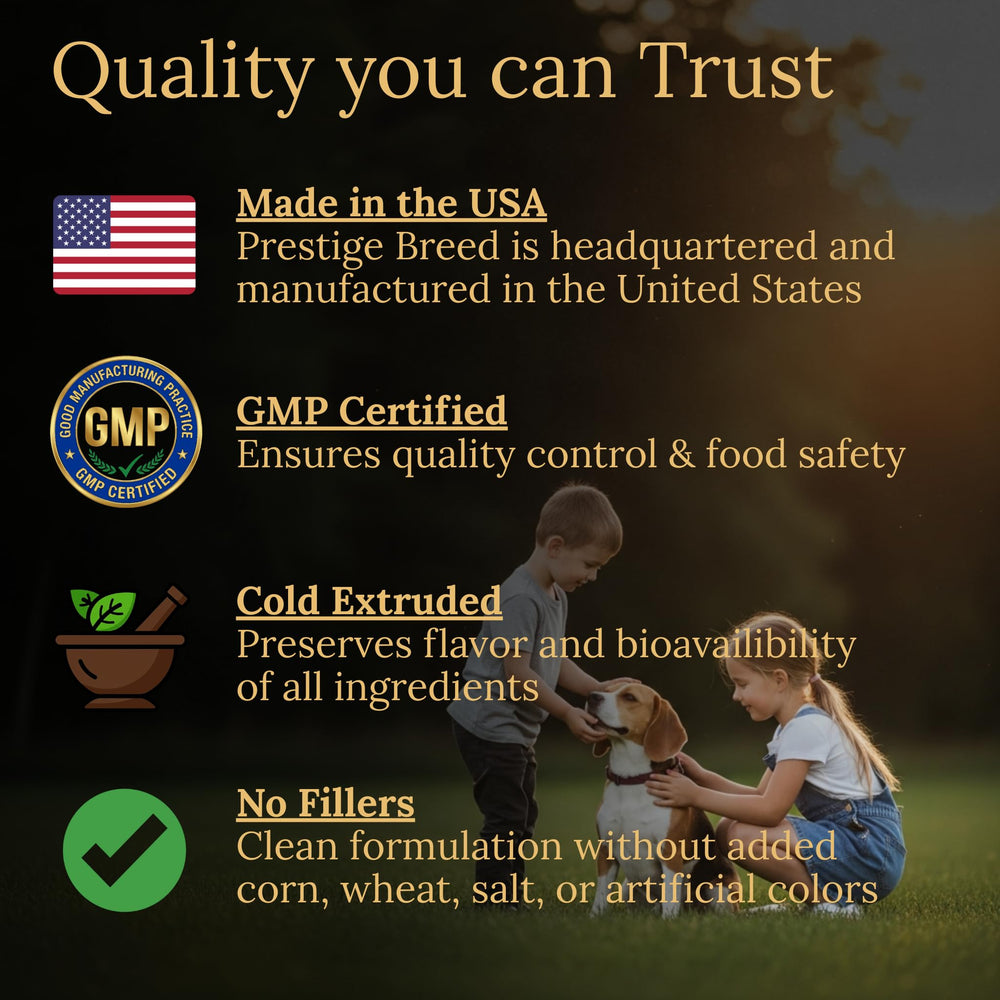 Prestige Breed Beagle Multivitamins: ingredientes clave para apoyar articulaciones y movilidad.