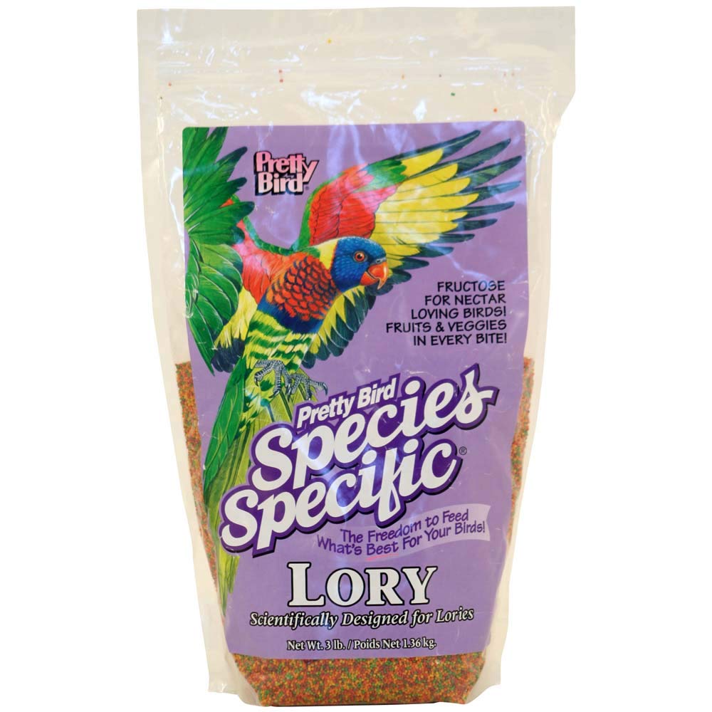 Pretty Bird alimento lori especie, bolsa de 3 libras para dieta específica de aves