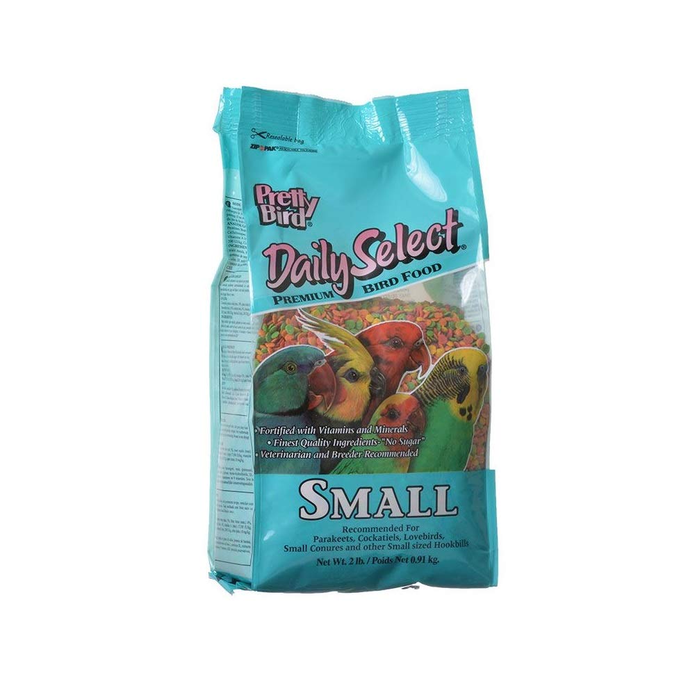 Pretty Bird Daily Select alimento para aves en bolsa de 5 libras, fácil de almacenar
