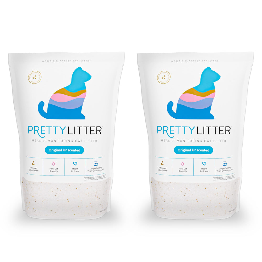 PrettyLitter: cristales de gel de silice con cambio de color para observar cambios visibles.