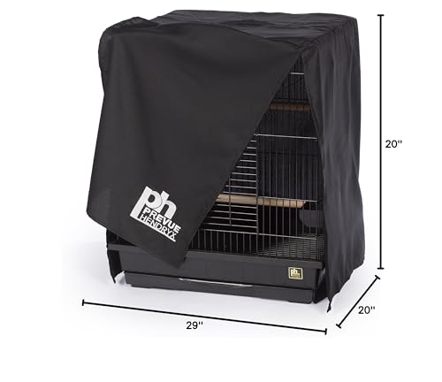PH Prevue Hendryx cobertor negro con logo para jaula, lavable a máquina.