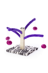 Kitty Power Bounce 'n Spring Scratcher: base zebra para estabilidad