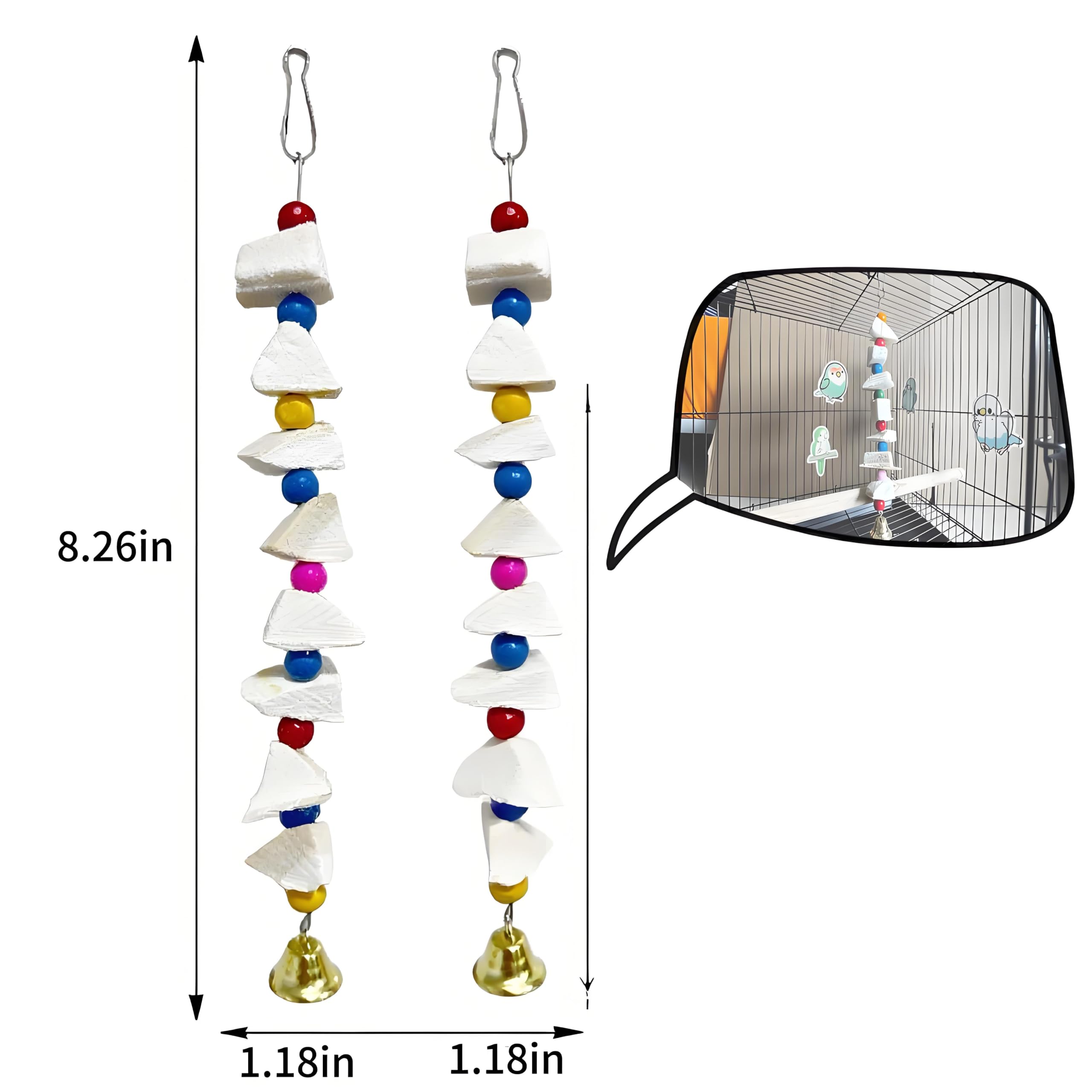 PRFOKEY Clips de acero inoxidable para instalar juguetes en jaula.