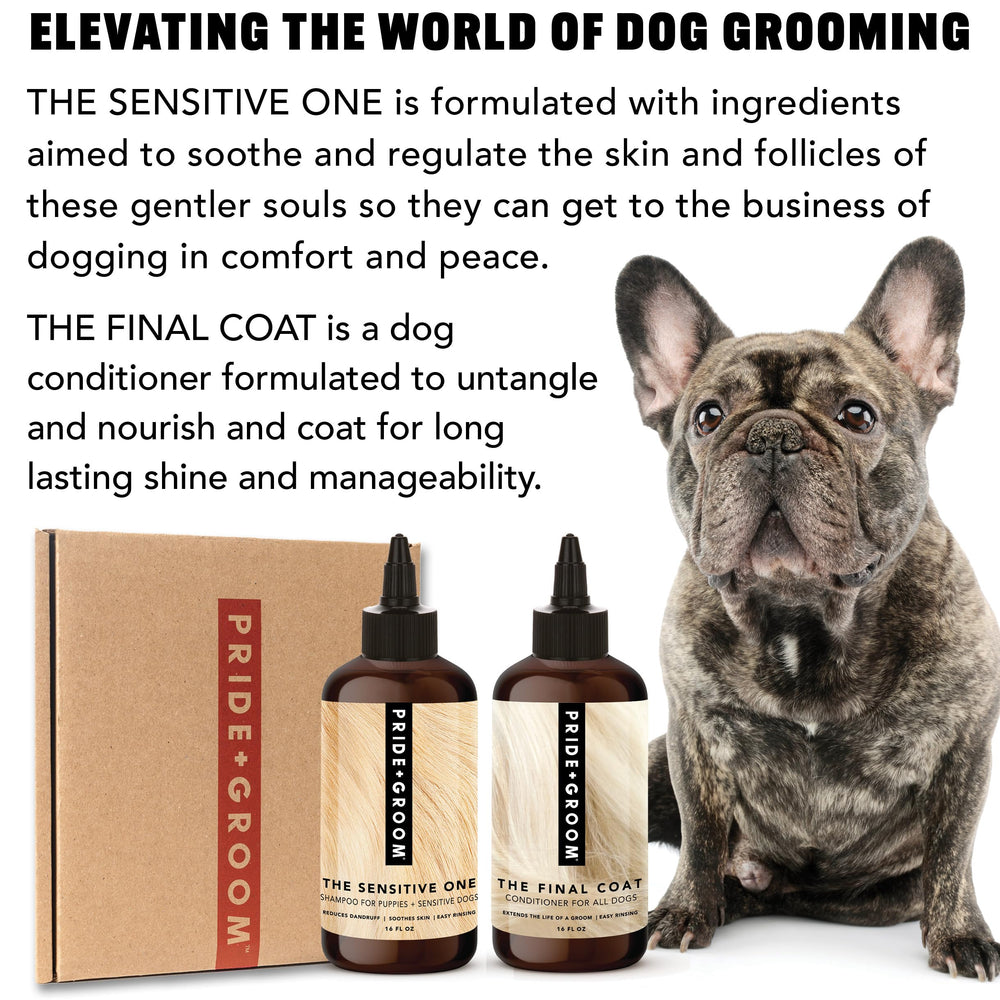Fórmula de PRIDE AND GROOM cuida pelo y piel, hidratación suave.