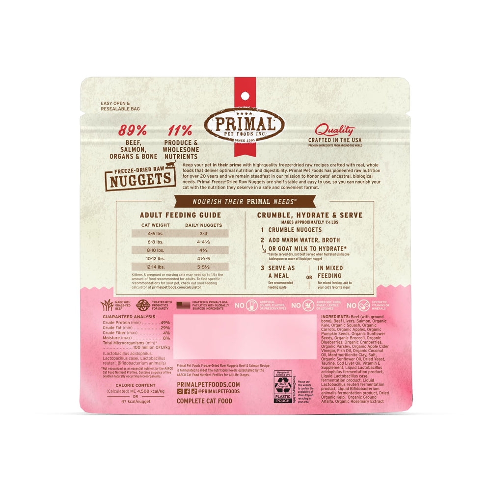 Primal Pet Foods completa y equilibrada: apta como comida principal o topper.