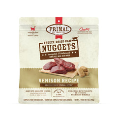 Primal Pet Foods: trozos deshidratados de venado para una proteína de alta calidad.