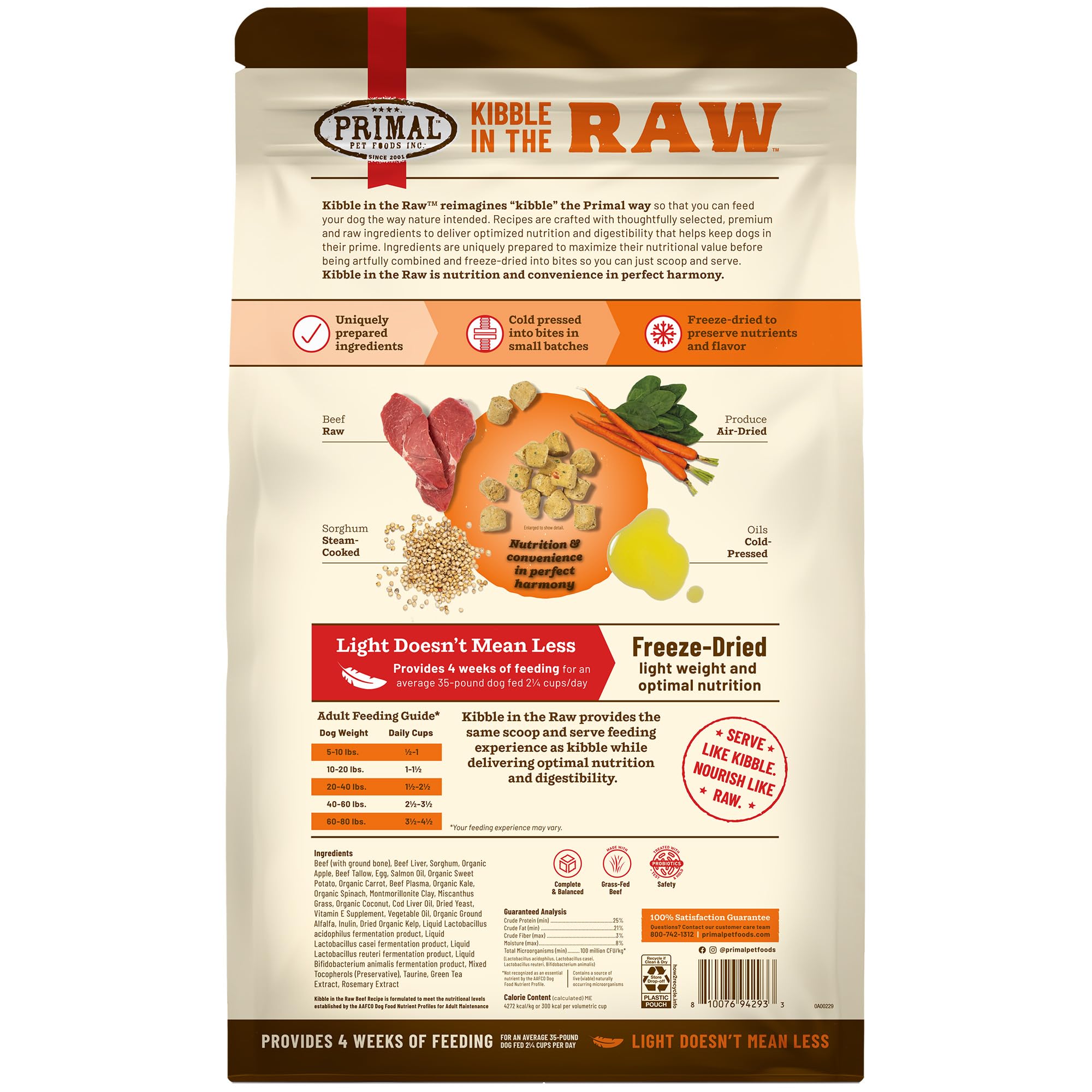 Primal Kibble en The Raw para perros activos con energía sostenida.