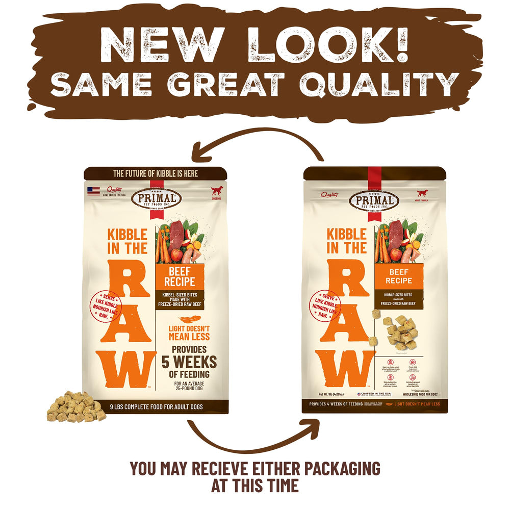 Primal Kibble en The Raw textura crujiente que agrada.