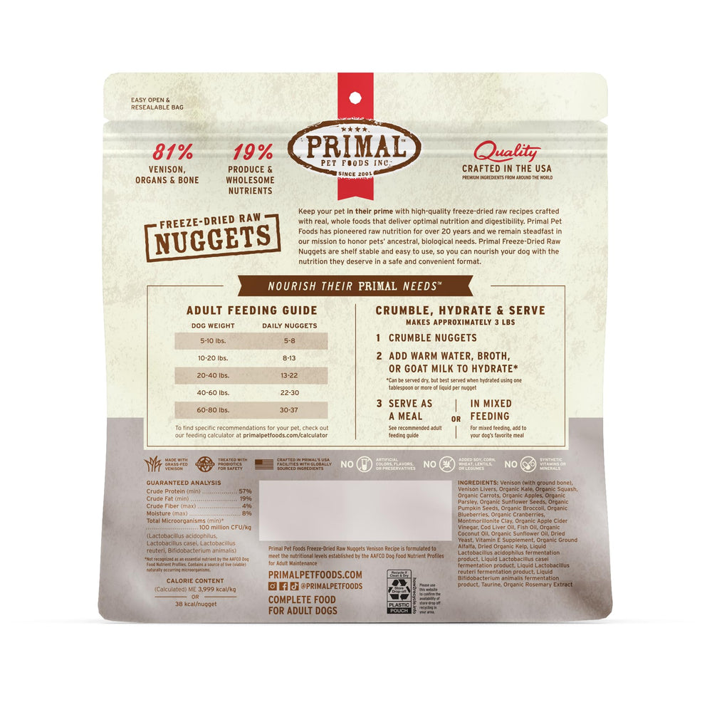 Primal: porciones fáciles de medir para cada comida.