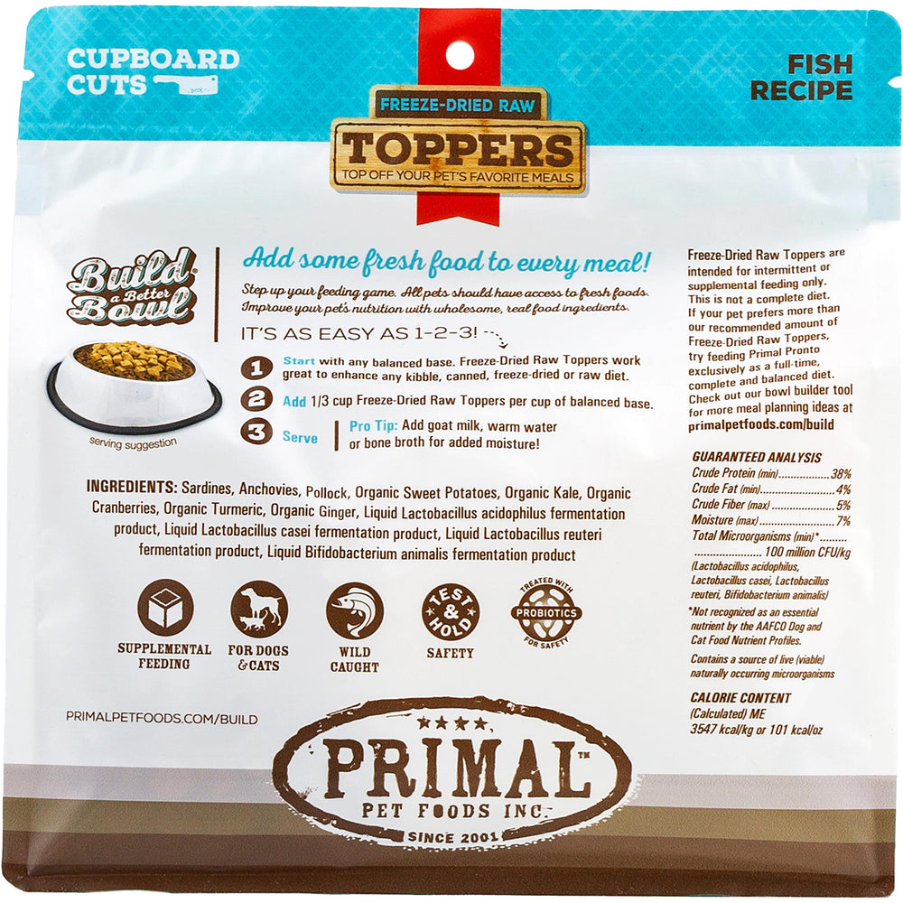Primal Pet Foods toppers uso intermitente: complemento nutritivo semanal