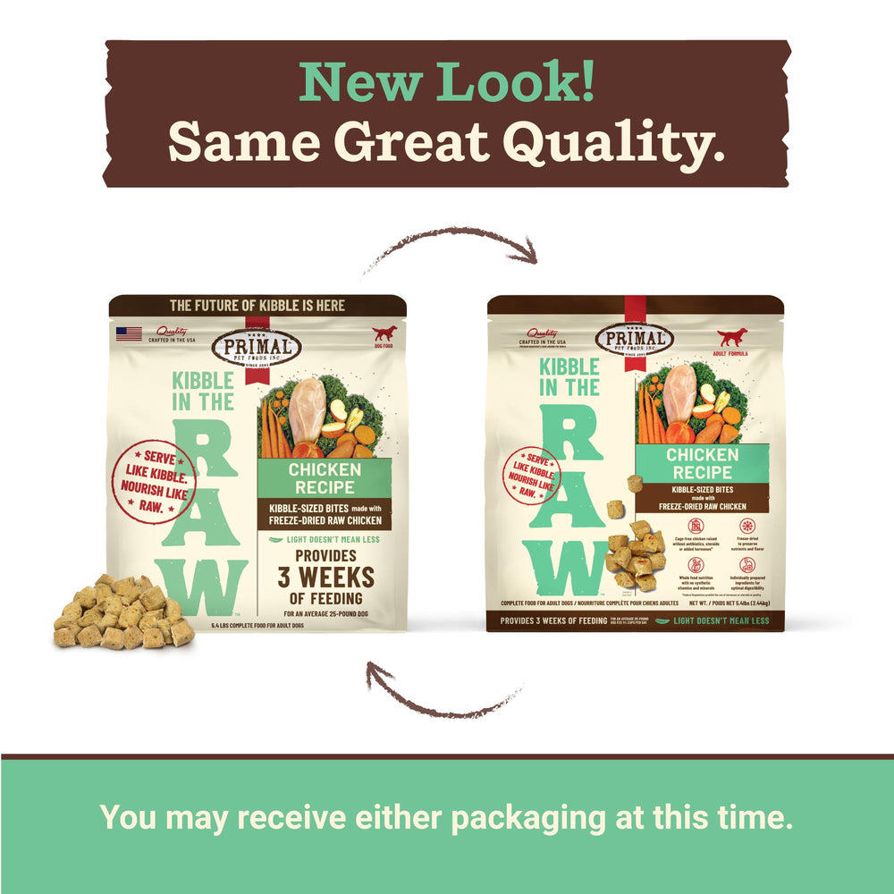 Primal Pet Foods croquetas para perros que brindan energía.