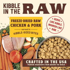 Primal Pet Foods Kibble en la Cruda, porción lista para servir sin preparación.