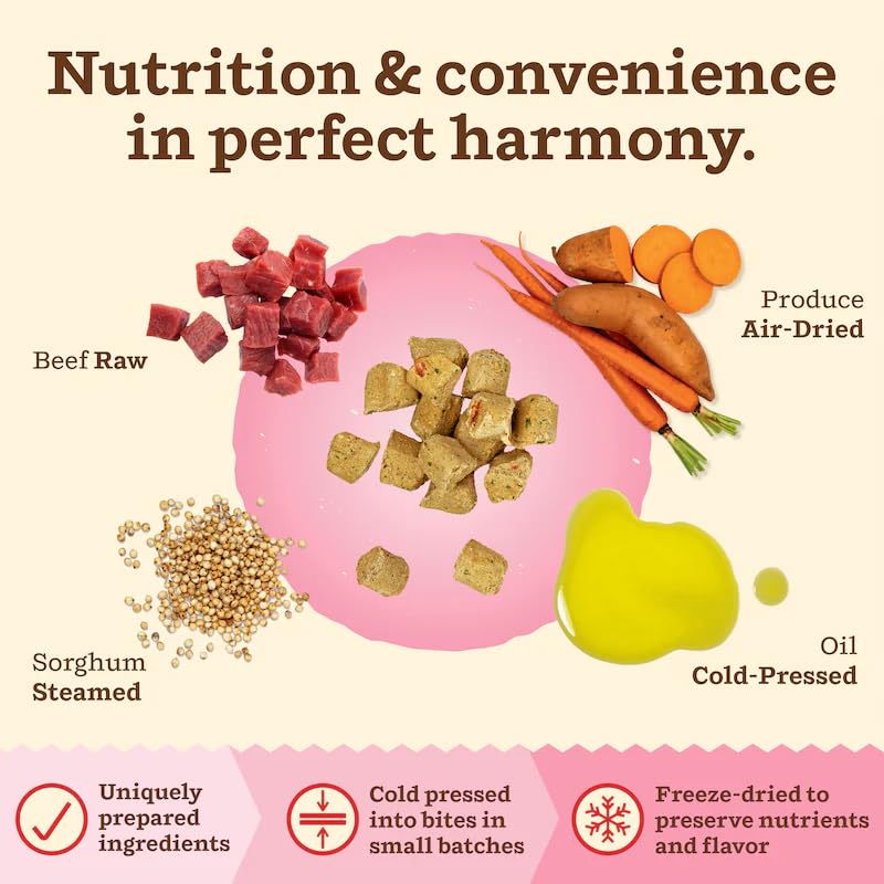 Primal Kibble en la Cruda con res liofilizada para proteína cruda