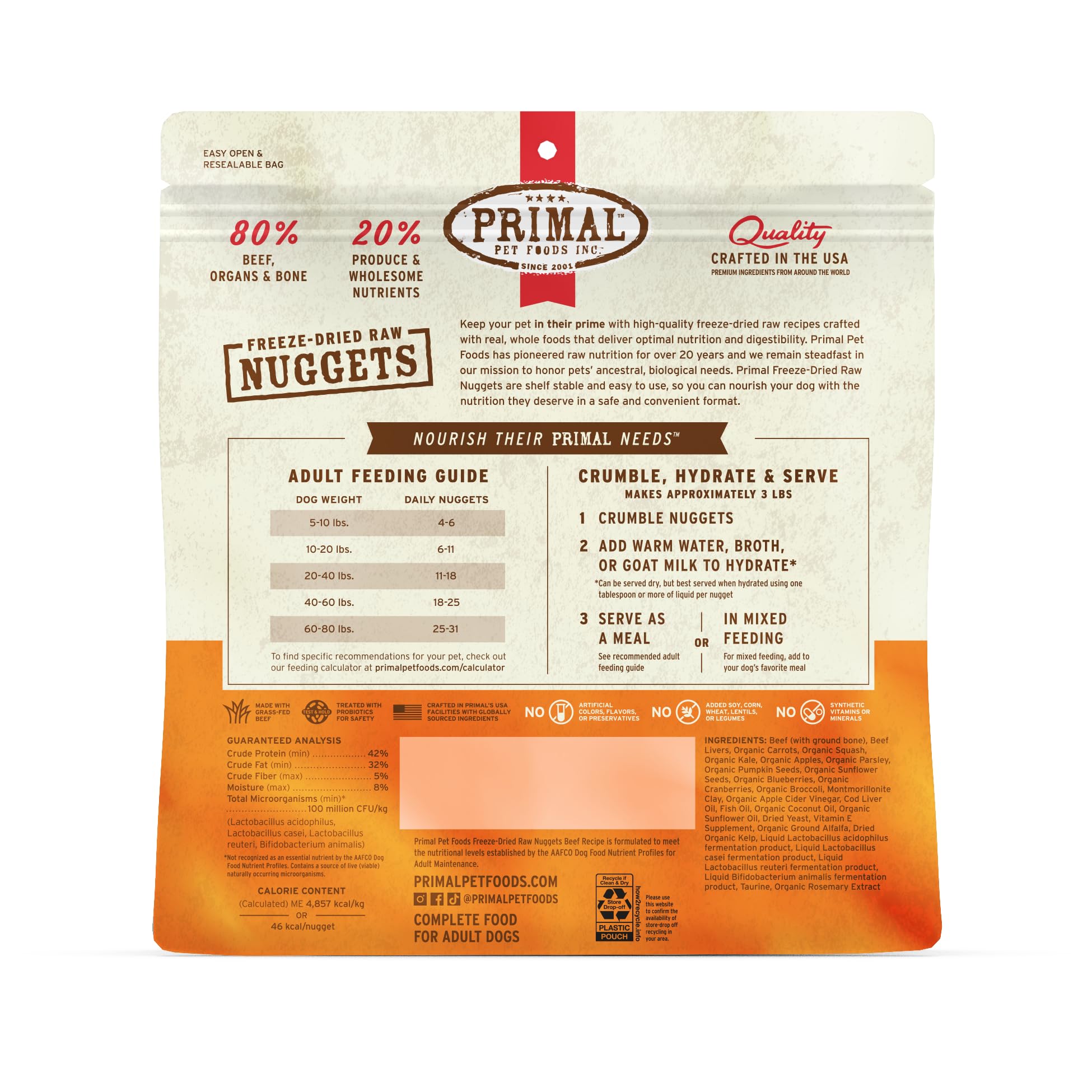 Primal Pet Foods comida completa y equilibrada, ideal para variedad de dietas.