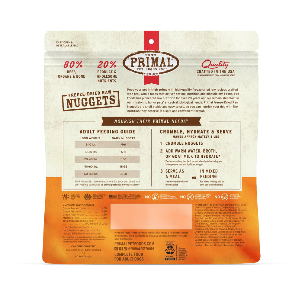 Primal Pet Foods comida completa y equilibrada, ideal para variedad de dietas.