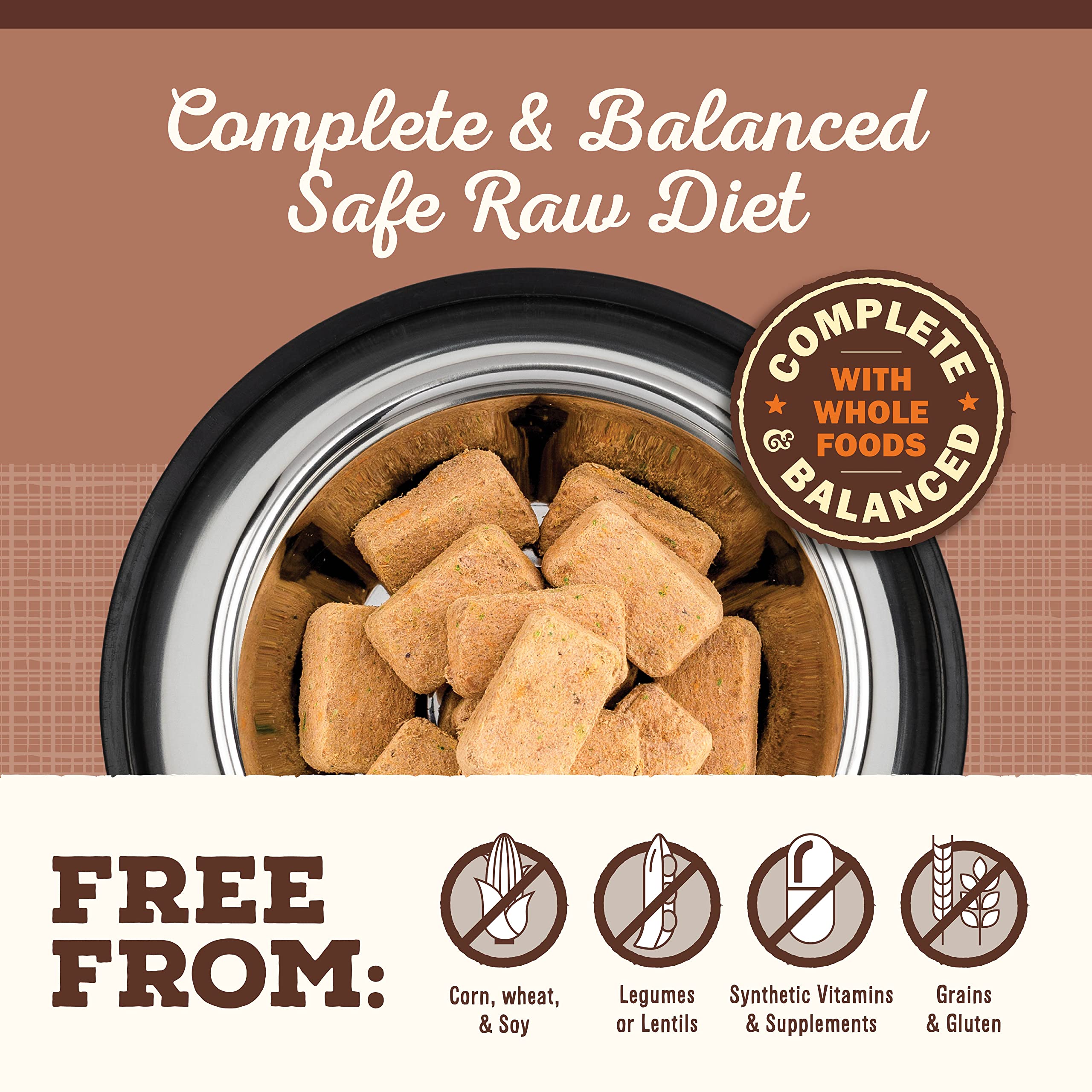 Primal Pet Foods Nuggets servicio completo, dieta balanceada lista para dar.