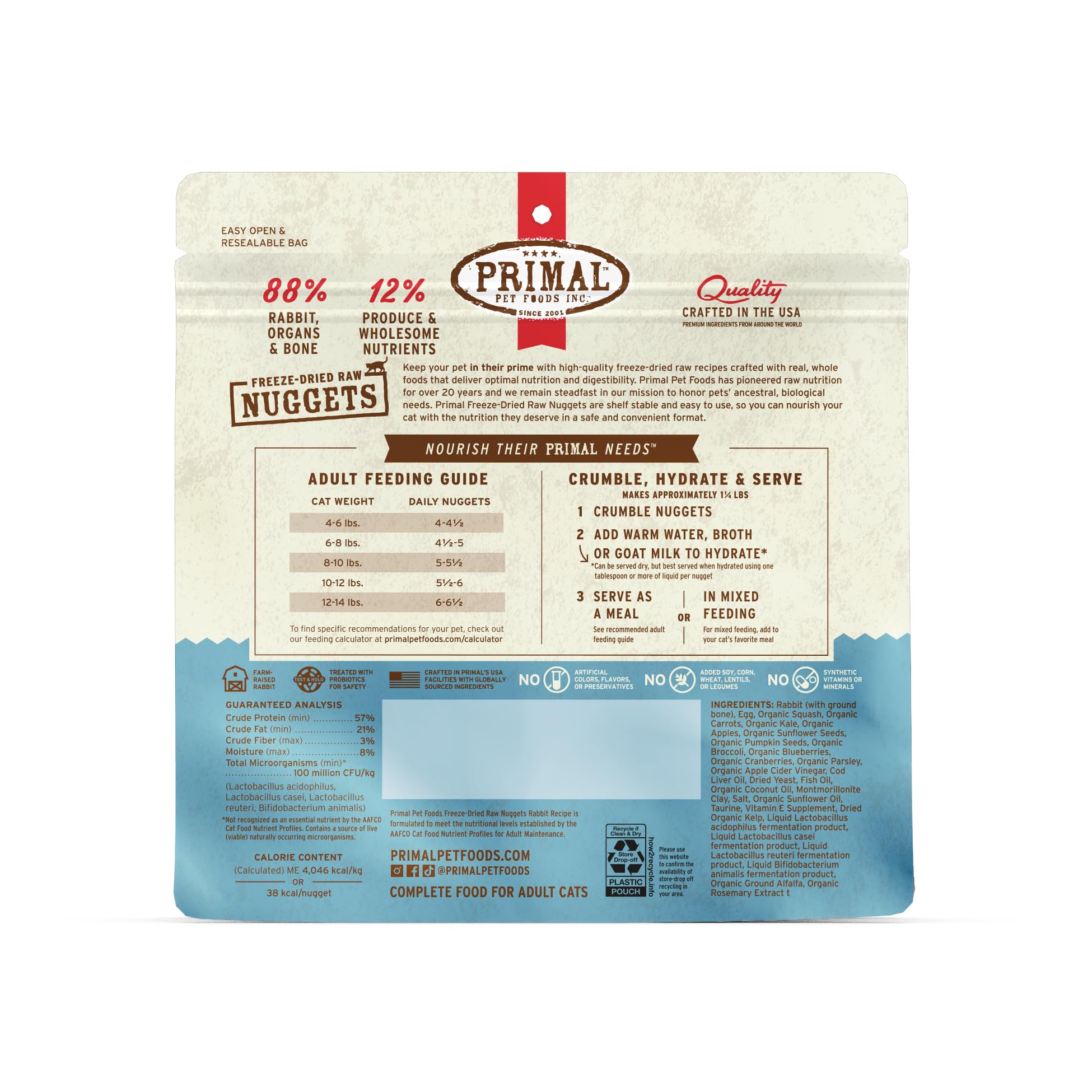 Primal Pet Foods sin granos ni legumbres, opción para dietas sensibles.