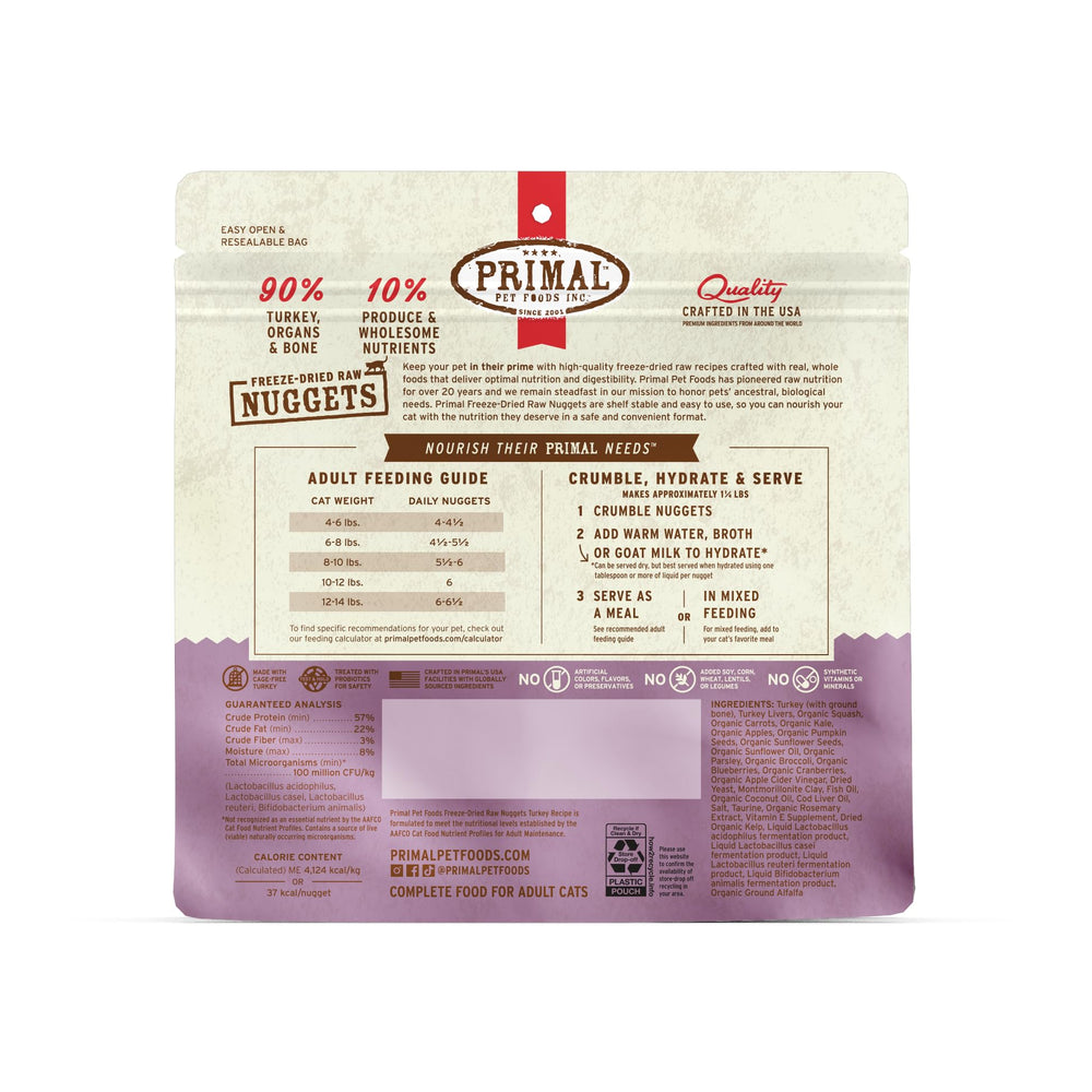 Primal Pet Foods preparación-rapida-para-gatos, fácil de desmenuzar y servir.
