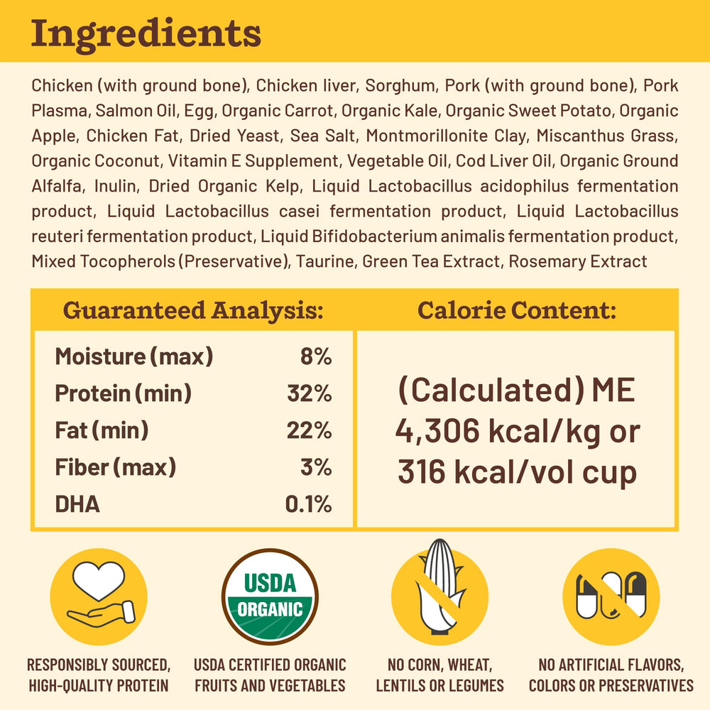 Primal Pet Foods Probióticos Añadidos: apoyo digestivo suave para perros.