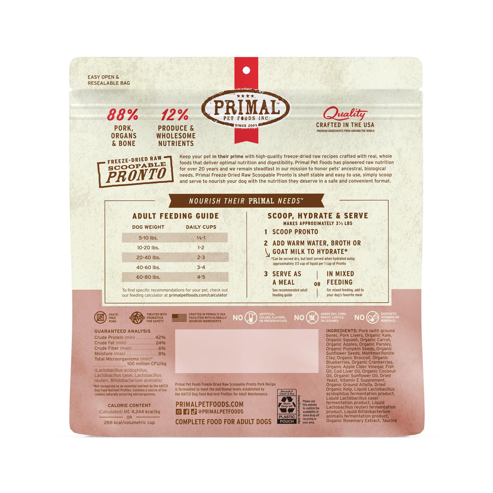 Primal Pronto Mini Nuggets cerdo, disfruta como snack sabroso y natural.