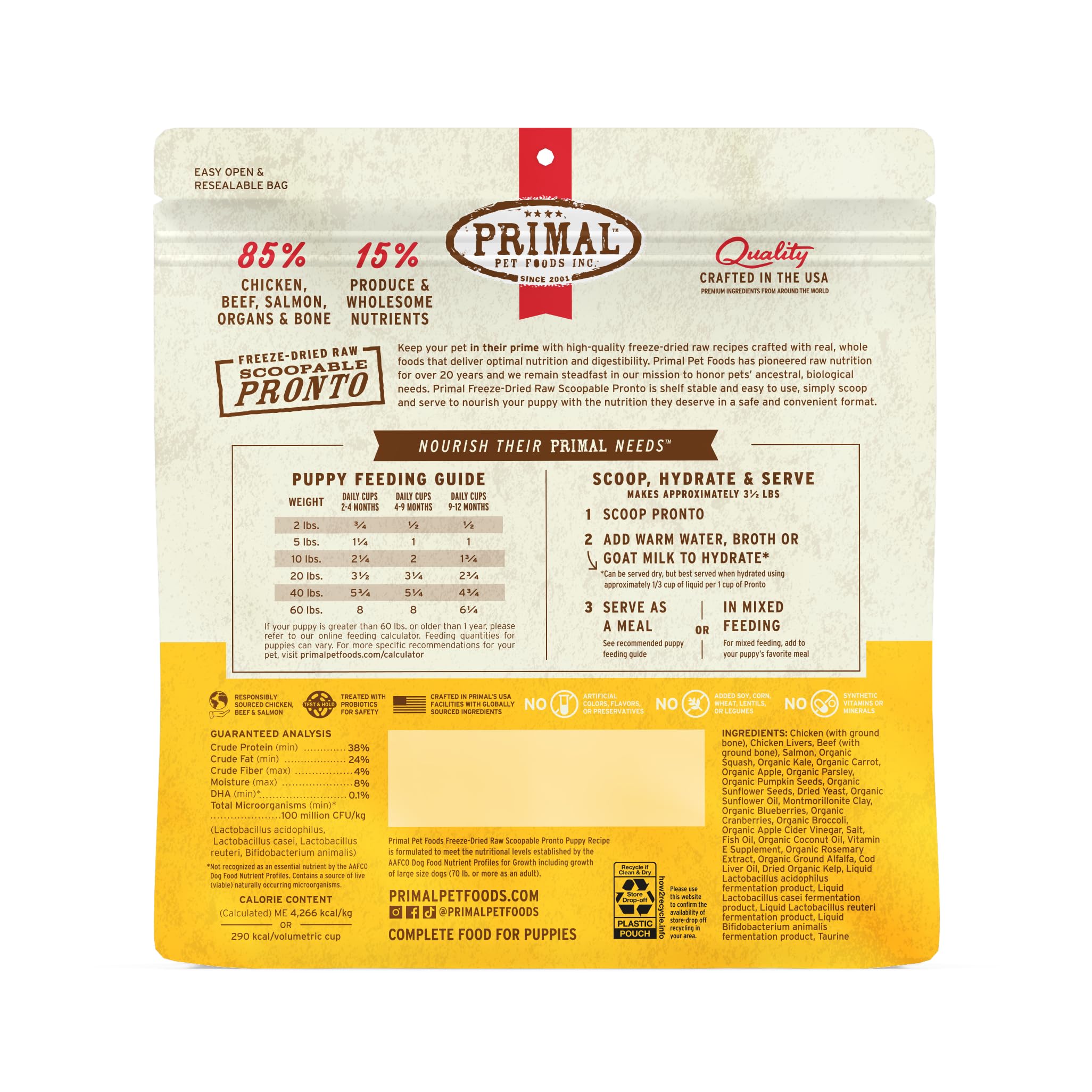 Primal Pet Foods Pronto Mini Nuggets nuggets liofilizados para paladares sensibles