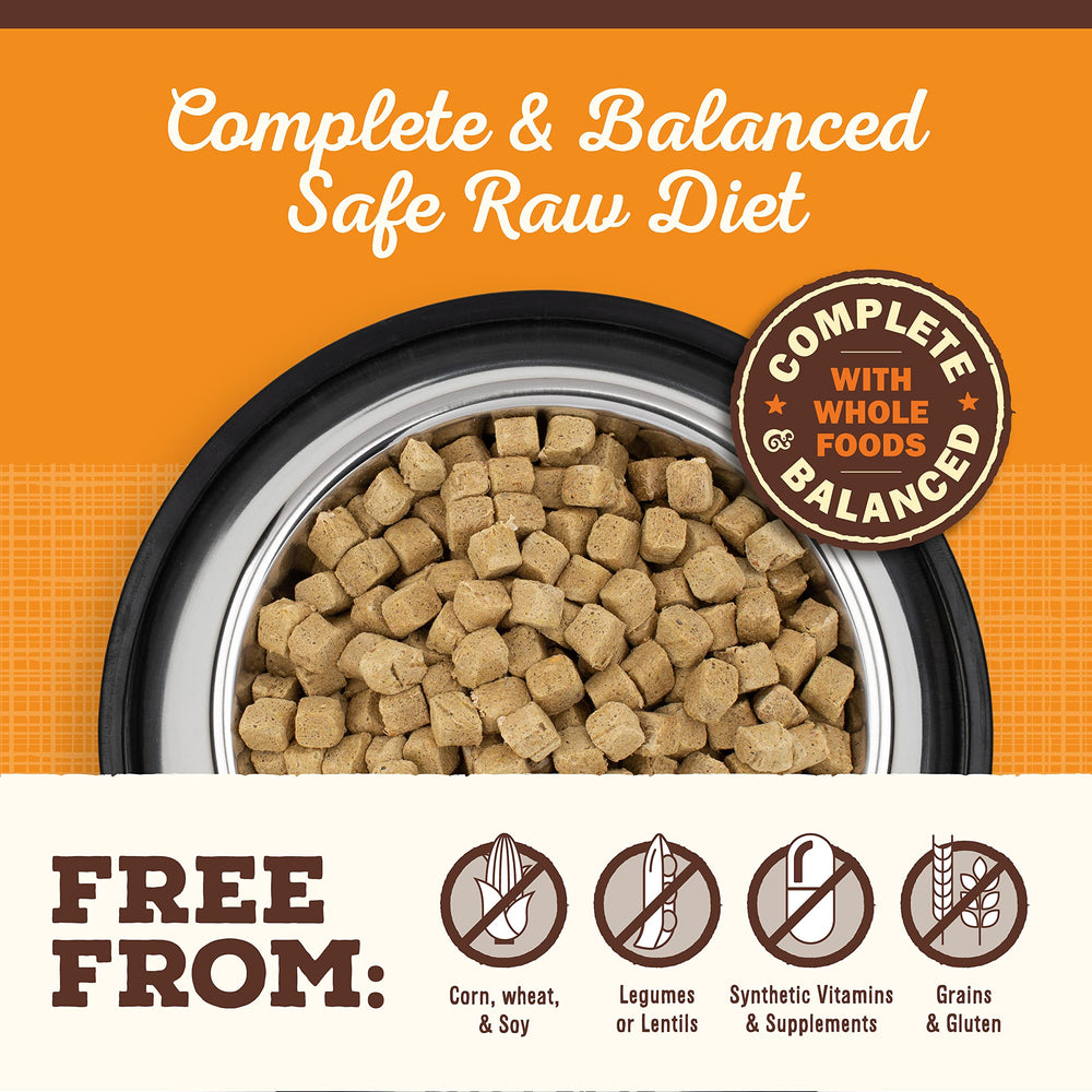 Primal Pet Foods Pronto Mini Nuggets ternera, deshidratado con textura crujiente.