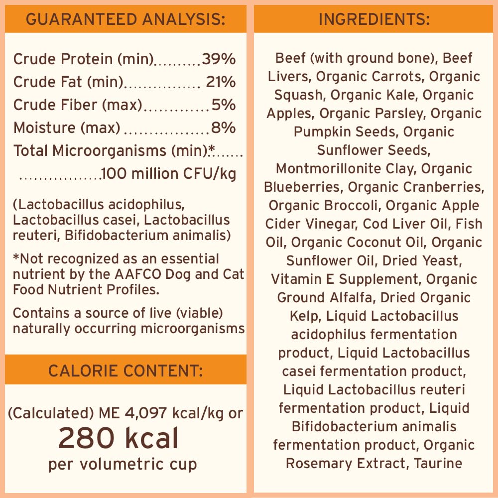 Primal Pet Foods Pronto Mini Nuggets ternera, fuente de proteína cruda lista para hidratar.