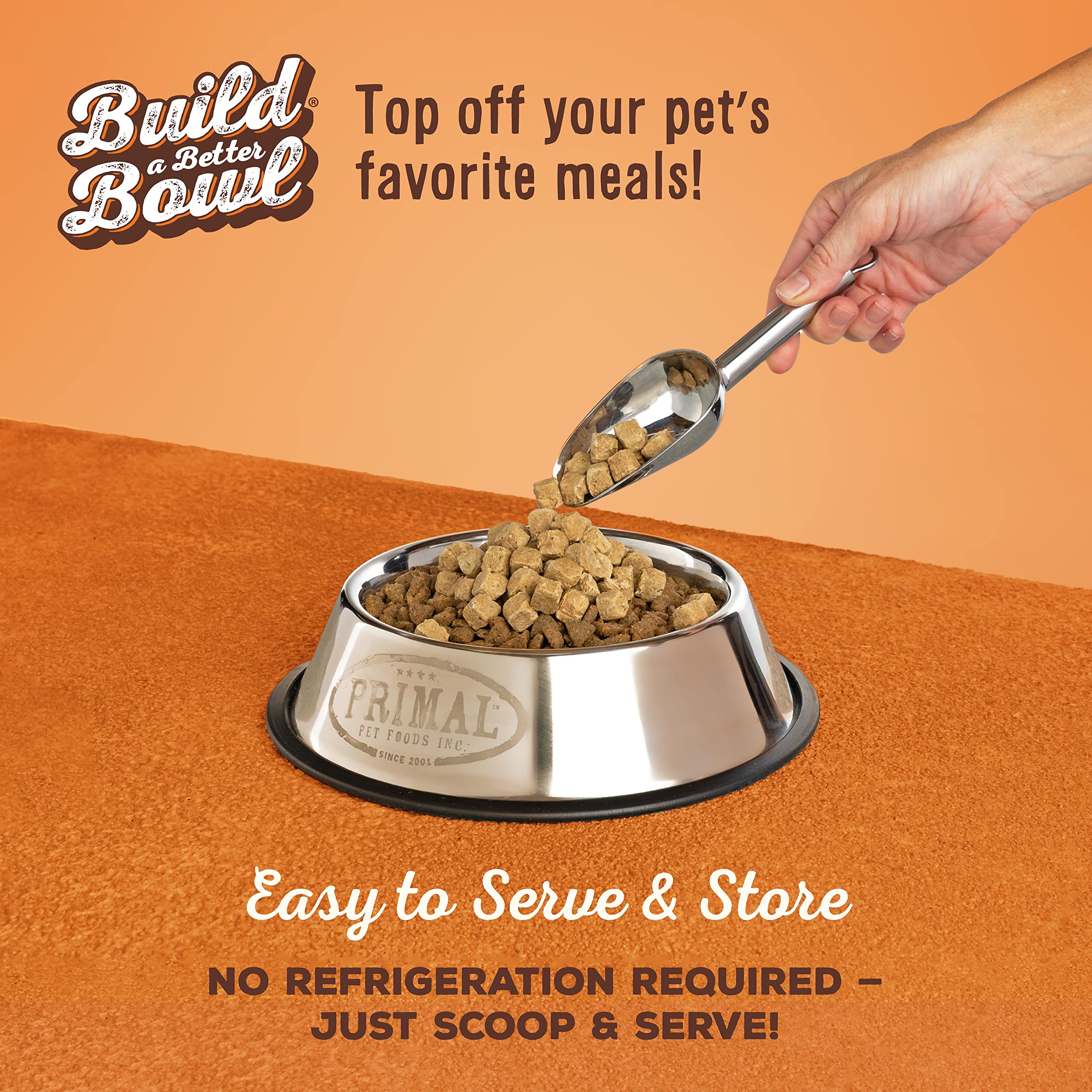 Primal Pet Foods topper para gato de res, complemento sabroso y nutritivo.