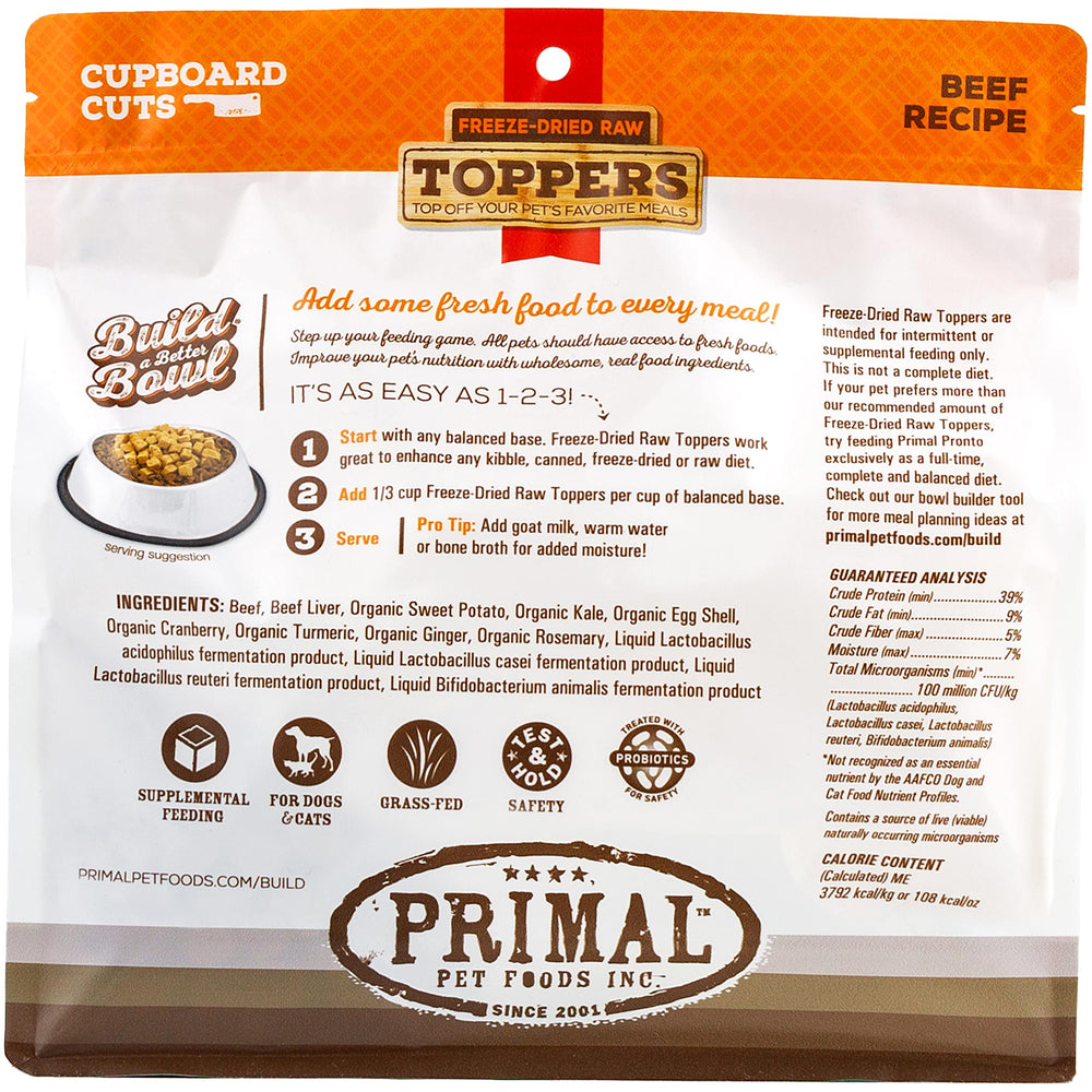 Primal Pet Foods toppers hechos en EE. UU. calidad y seguridad
