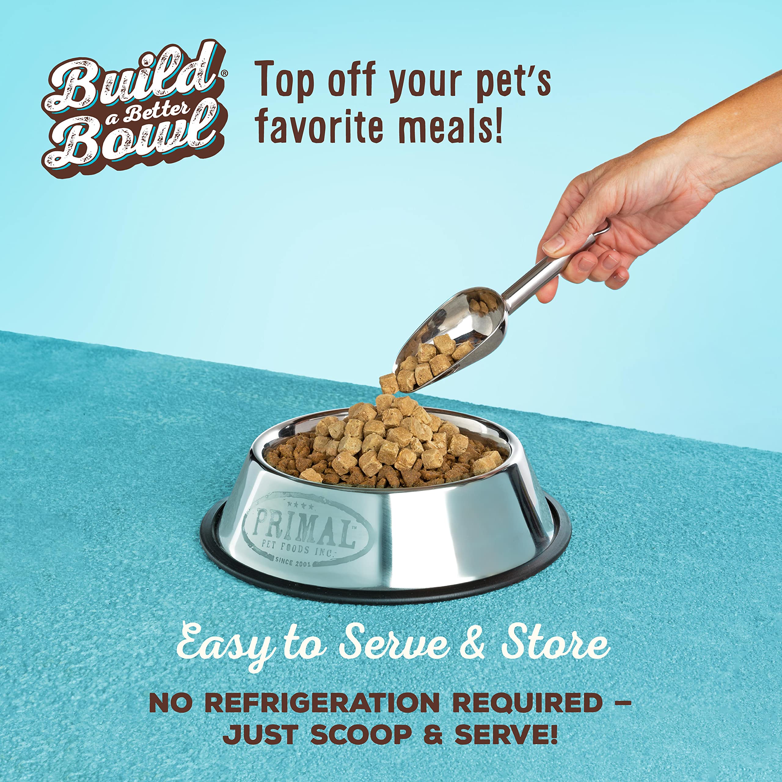 Primal Pet Foods complemento con anchoas para perros y gatos, sabor atractivo.