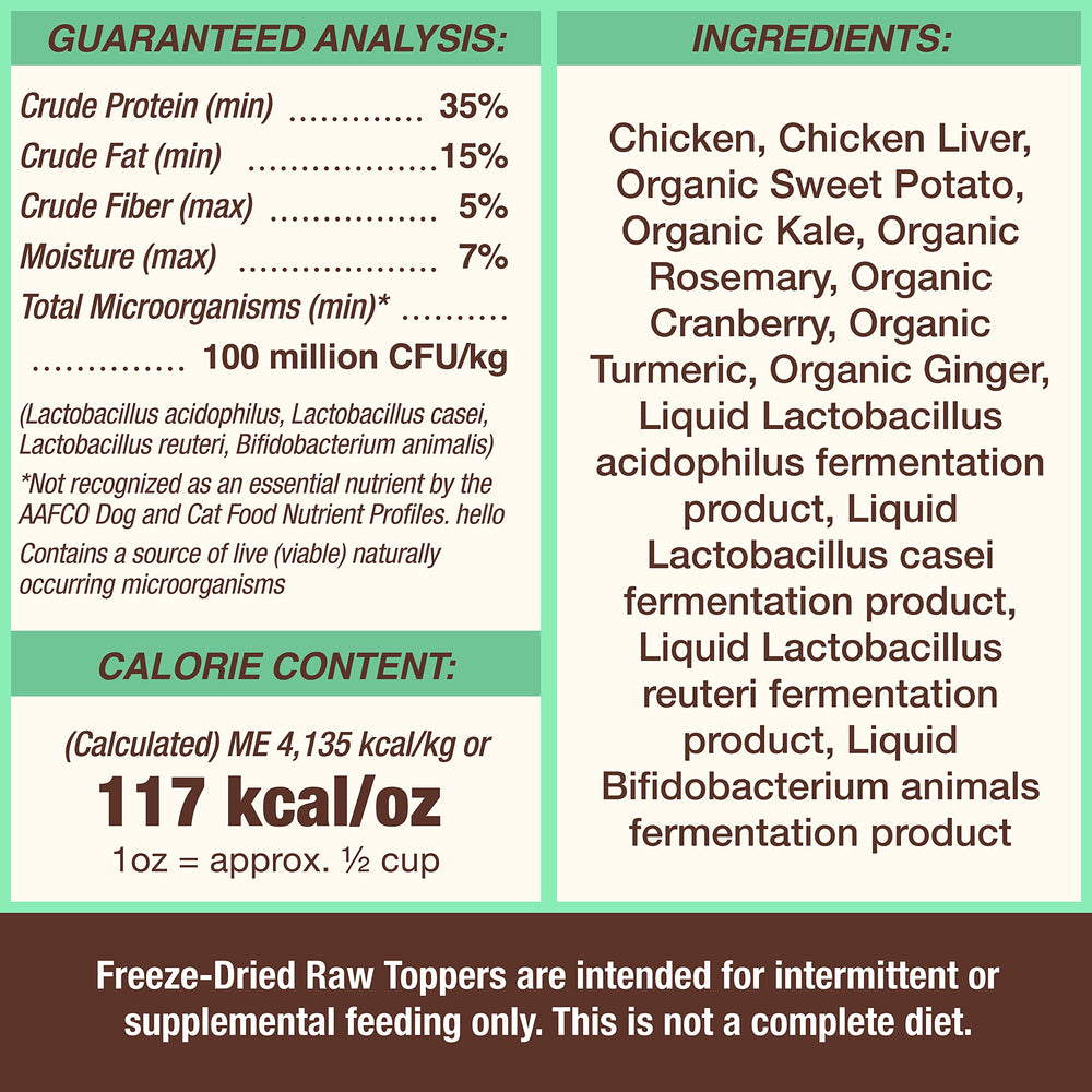 Primal Pet Foods toppers con probióticos, apoyo digestivo para perros y gatos.