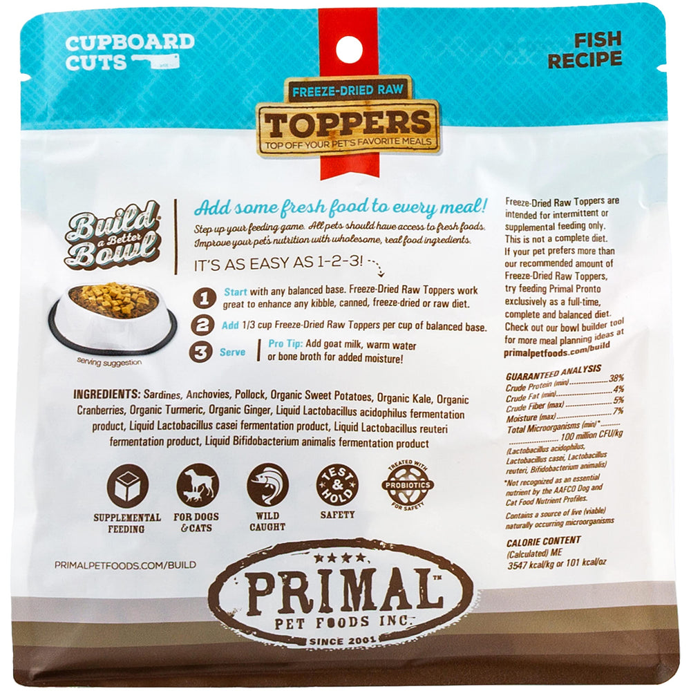 Primal Pet Foods producido en EE. UU., control de calidad.