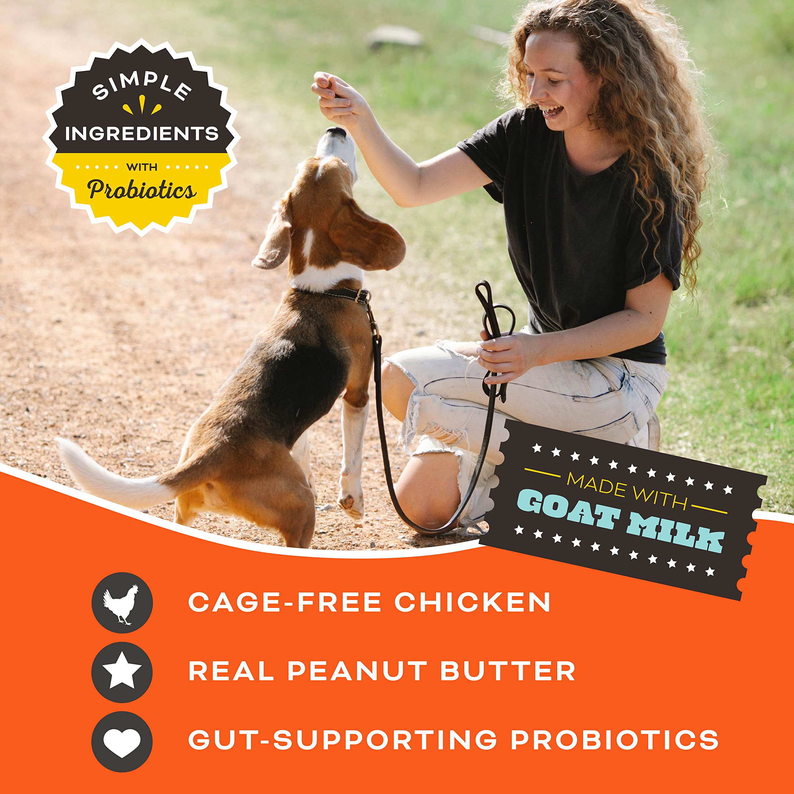 Primal Pet Foods Eres Mi Media Mantequilla leche de cabra para perros ofrece sabor suave.
