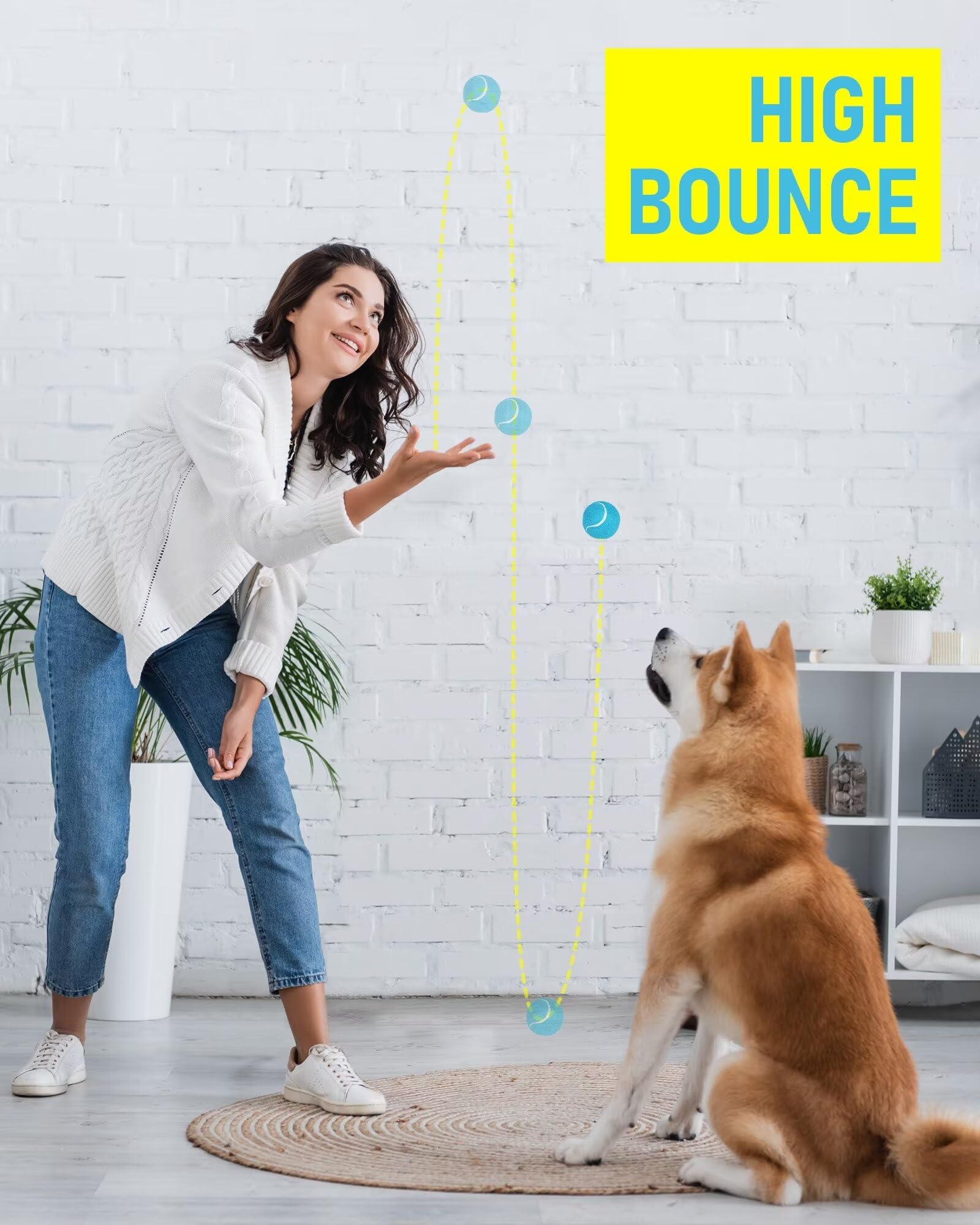 Pelotas brillantes Prime Pets para rastreo y seguimiento durante el juego.