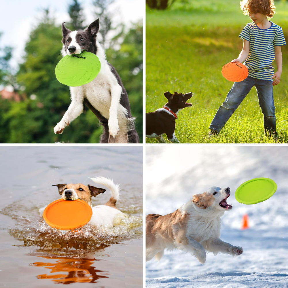 Disco de caucho natural Prime Pets, sin BPA, seguro para juegos al aire libre.