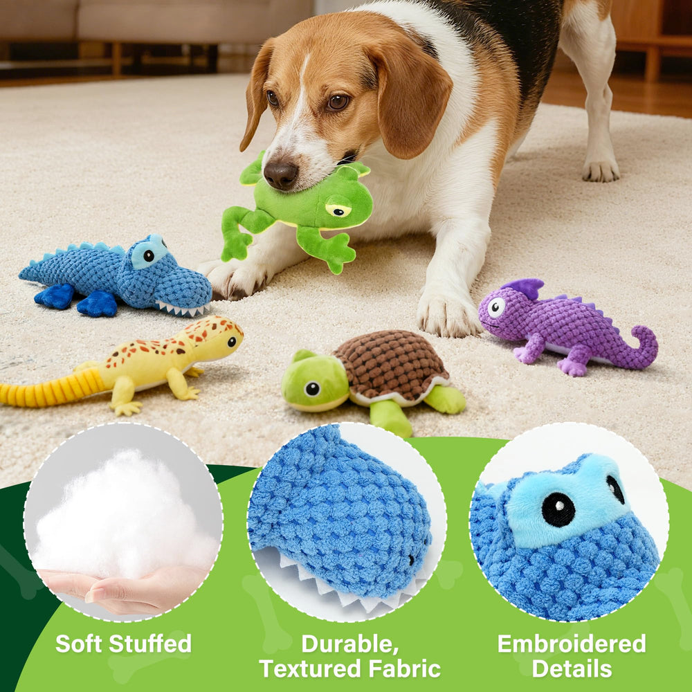 Prime Pets juguete rana verde para perros, cruje para estimular juego.